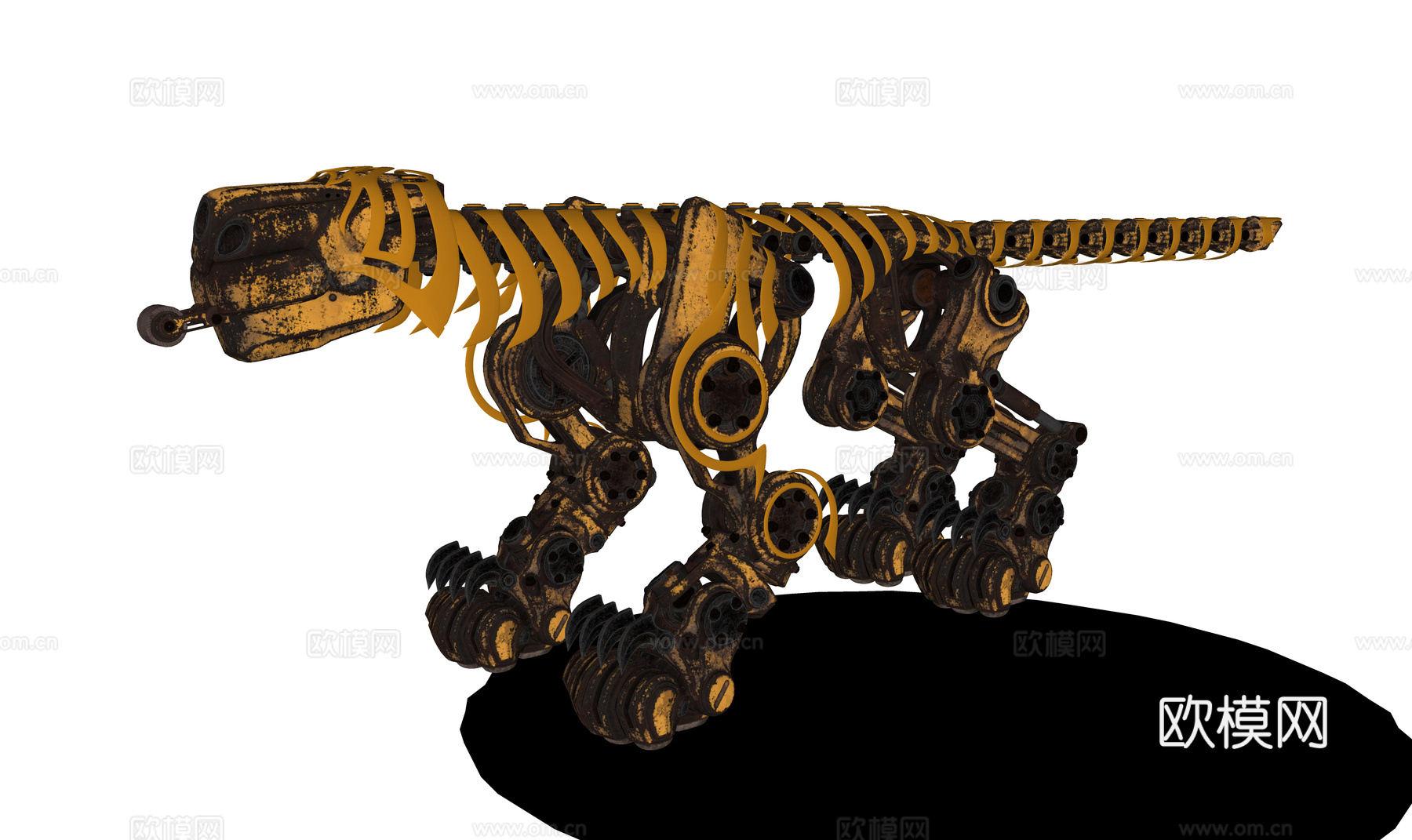 现代科技感机器狗 仿生机器狗 智能机器人su模型