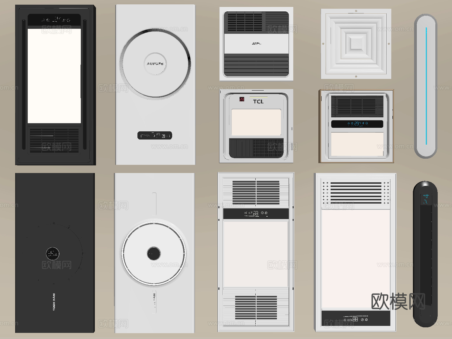 现代浴霸 集成浴霸 线形浴霸su模型
