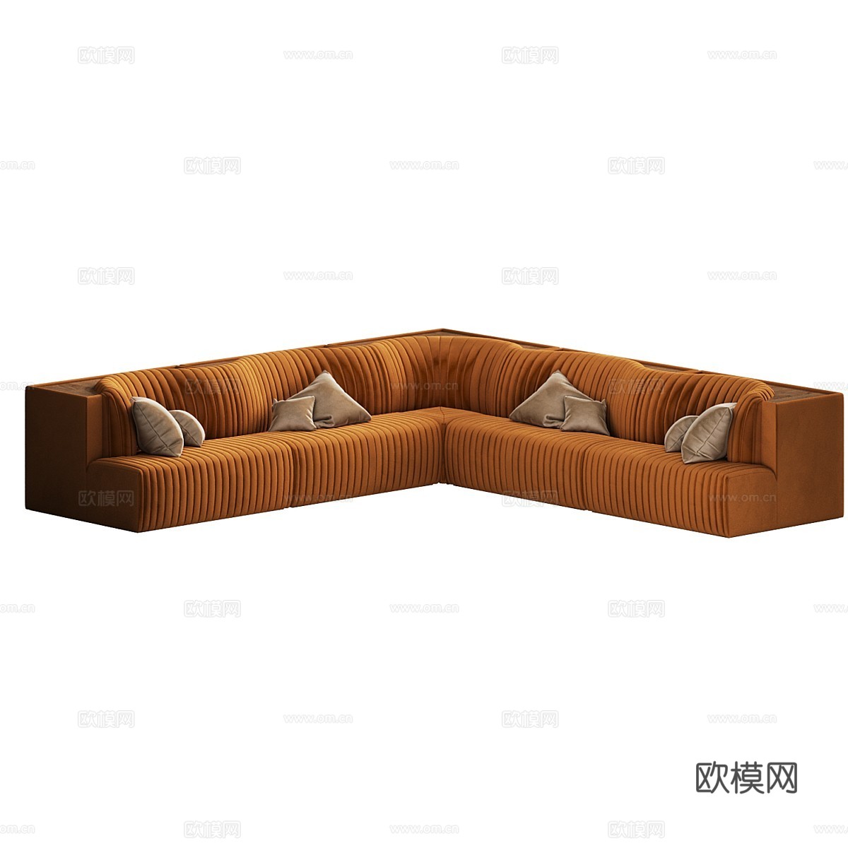 现代 Hamish 模块化转角沙发3d模型下载（渲染图3）