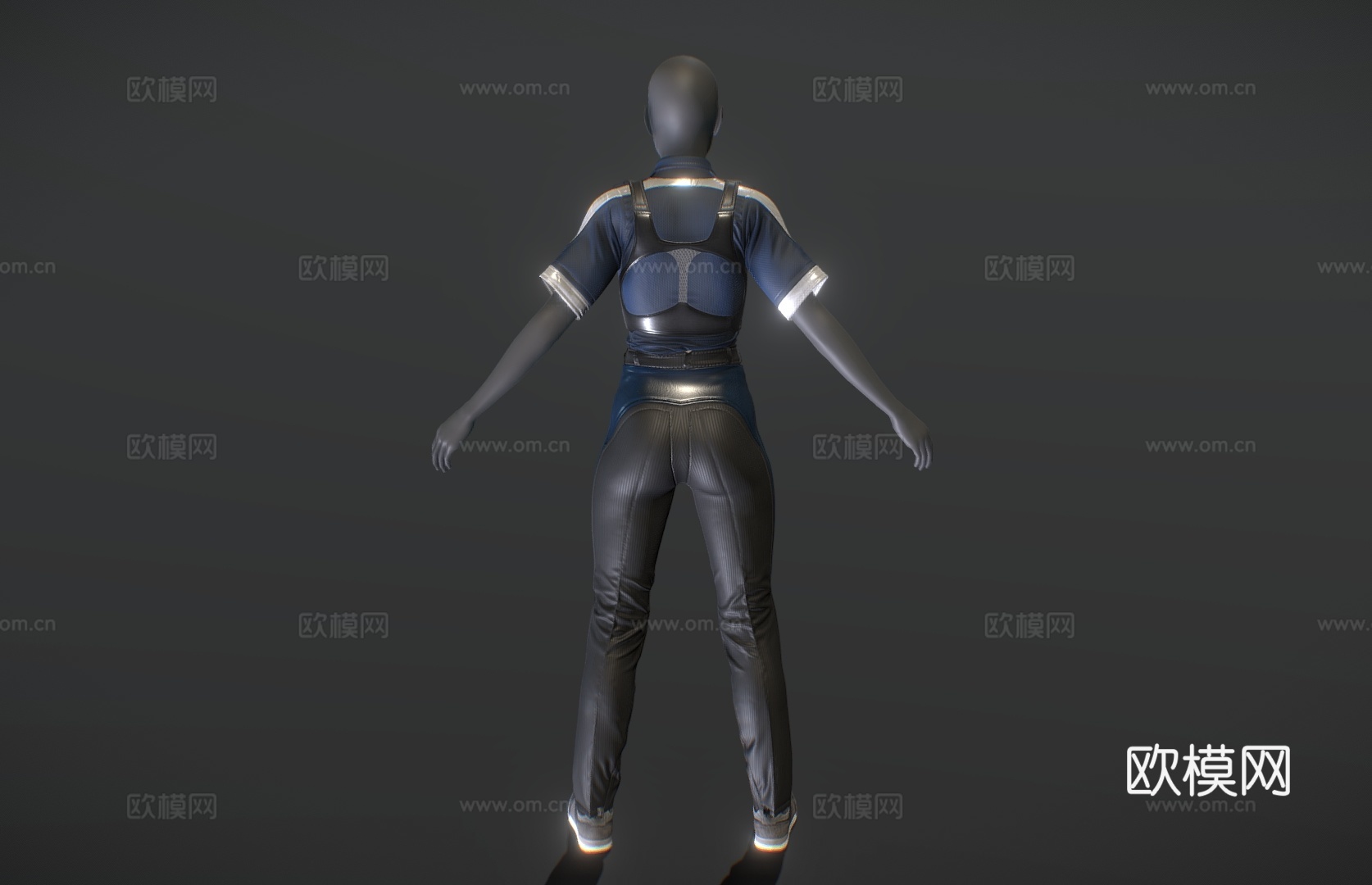 现代服装模特 潮流衣服 假人 模特su模型