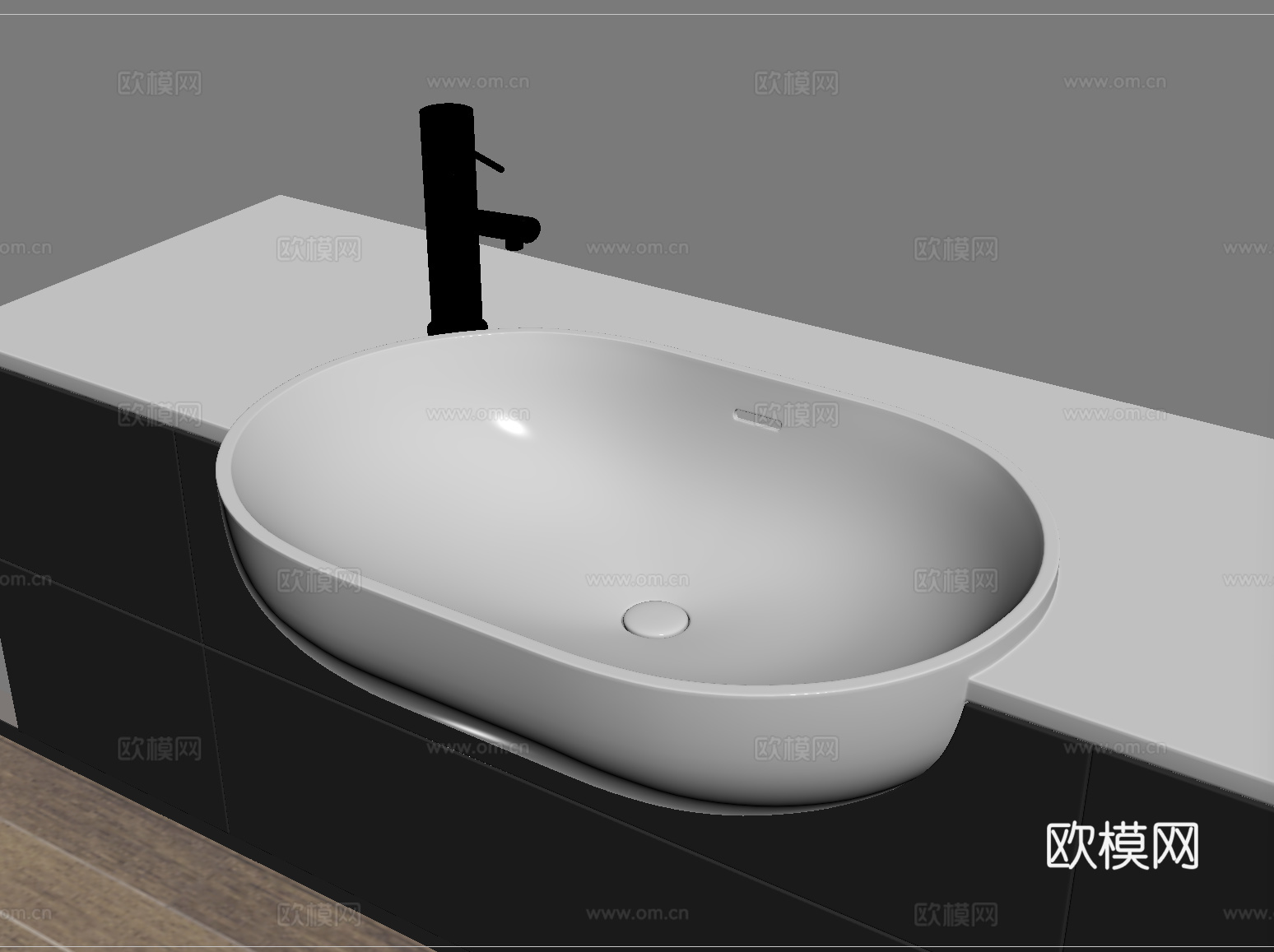 现代台盆 台上盆 洗面盆 洗手盆 洗手台su模型