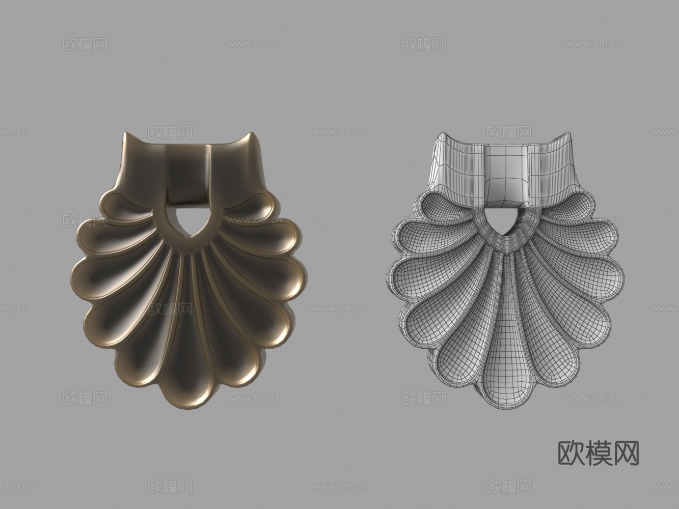 欧式构件雕花3d模型下载