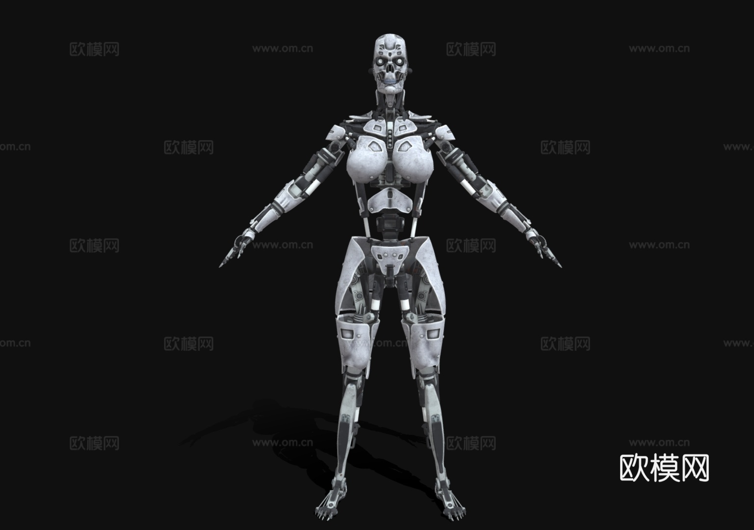 现代智能机器 机器人 人形机器人su模型
