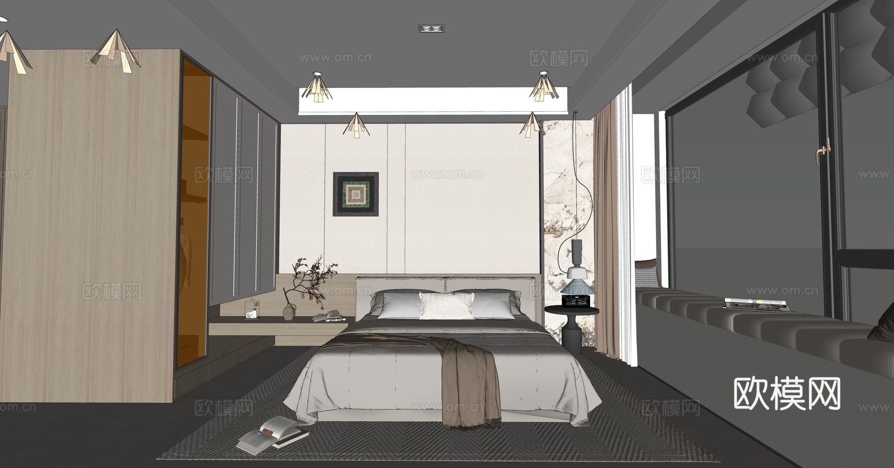 家居卧室  卧室su模型