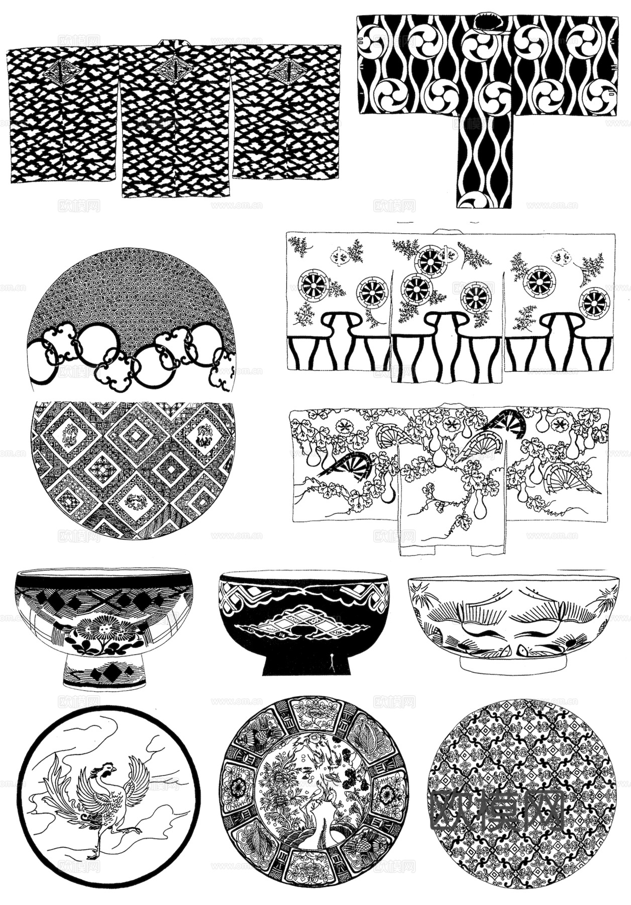 黑白凹凸 高光遮罩 通道 花纹纹理 装饰线条 纹理 墙绘图案下载