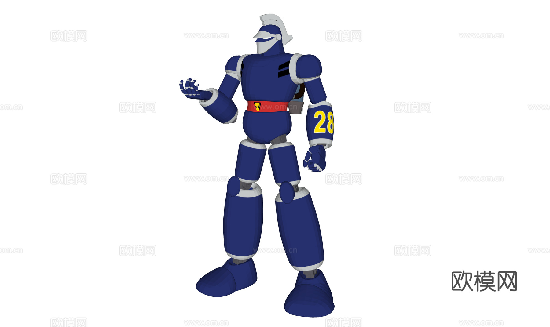 现代科技感机器人 人形机器人 战斗机器人 机甲su模型