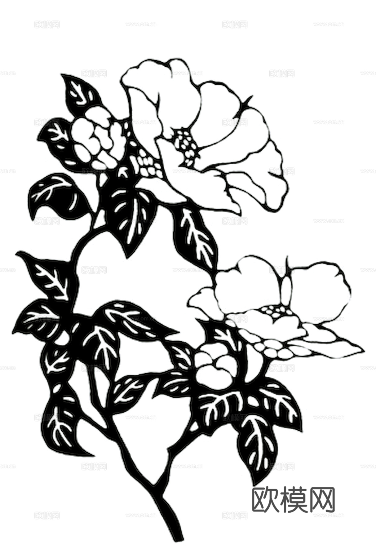 黑白凹凸 高光遮罩 通道 花纹纹理 装饰线条 纹理 墙绘图案