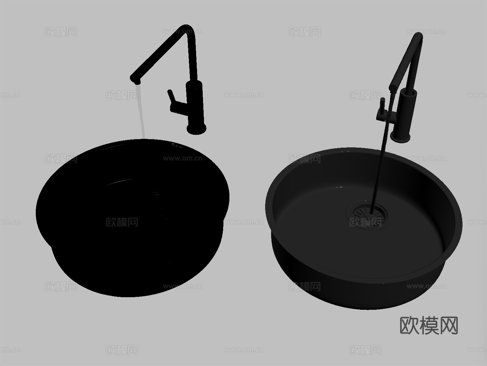 现代水槽 不锈钢水槽 洗菜池 洗菜盆 水龙头su模型