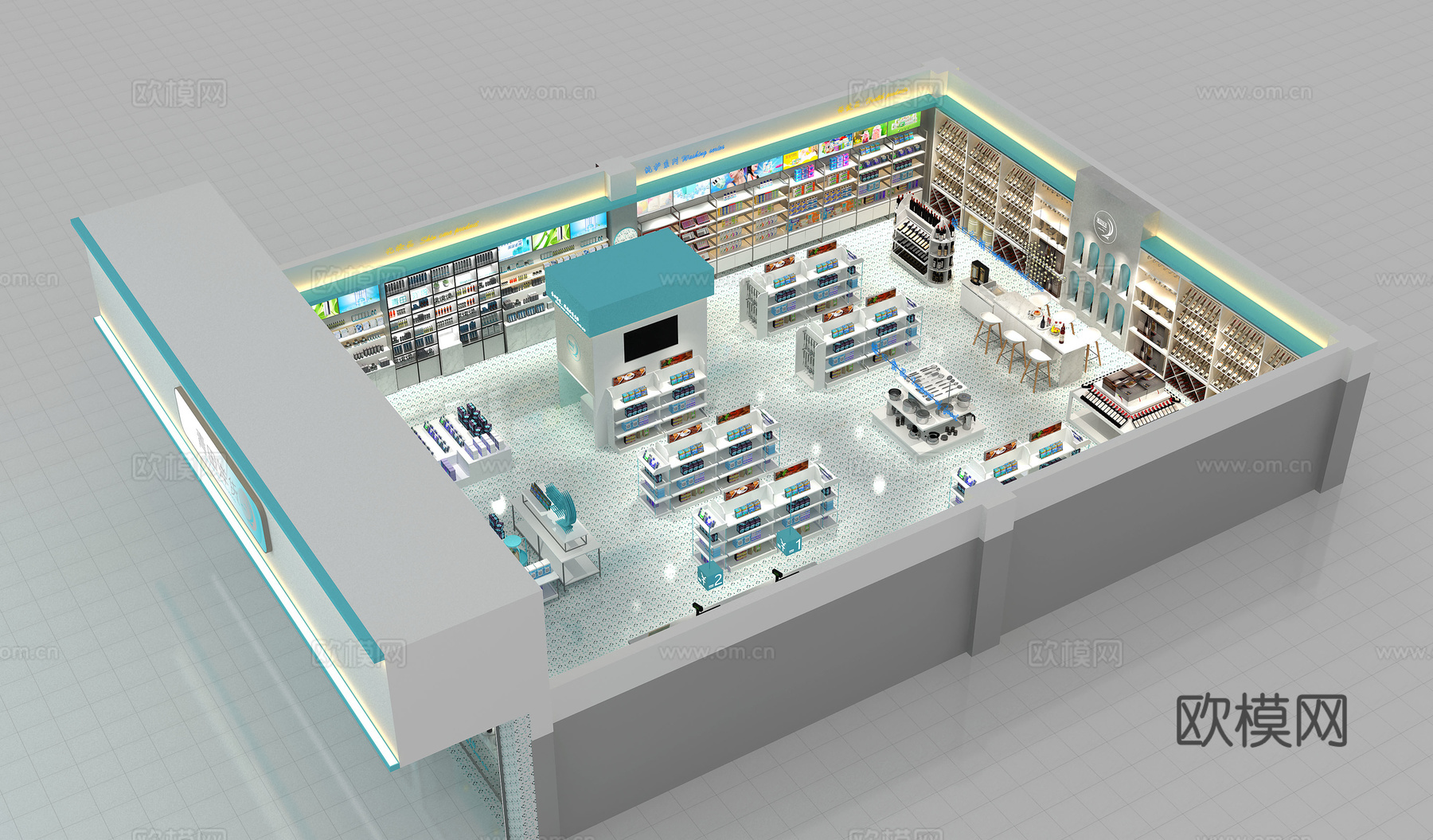 进口商品旗舰店3d模型下载（渲染图2）