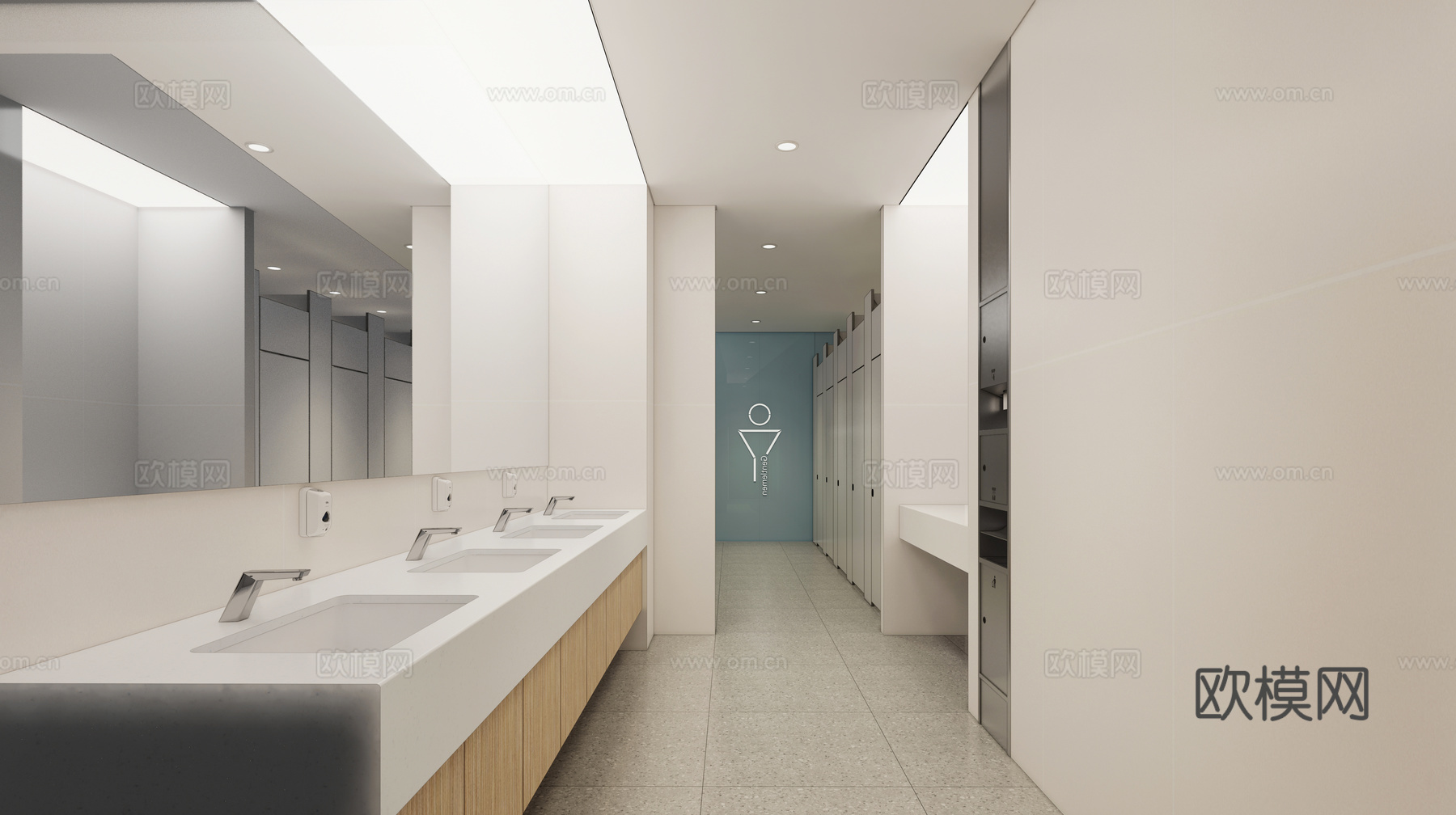 现代其他学校空间 卫生间 厕所 盥洗间su模型