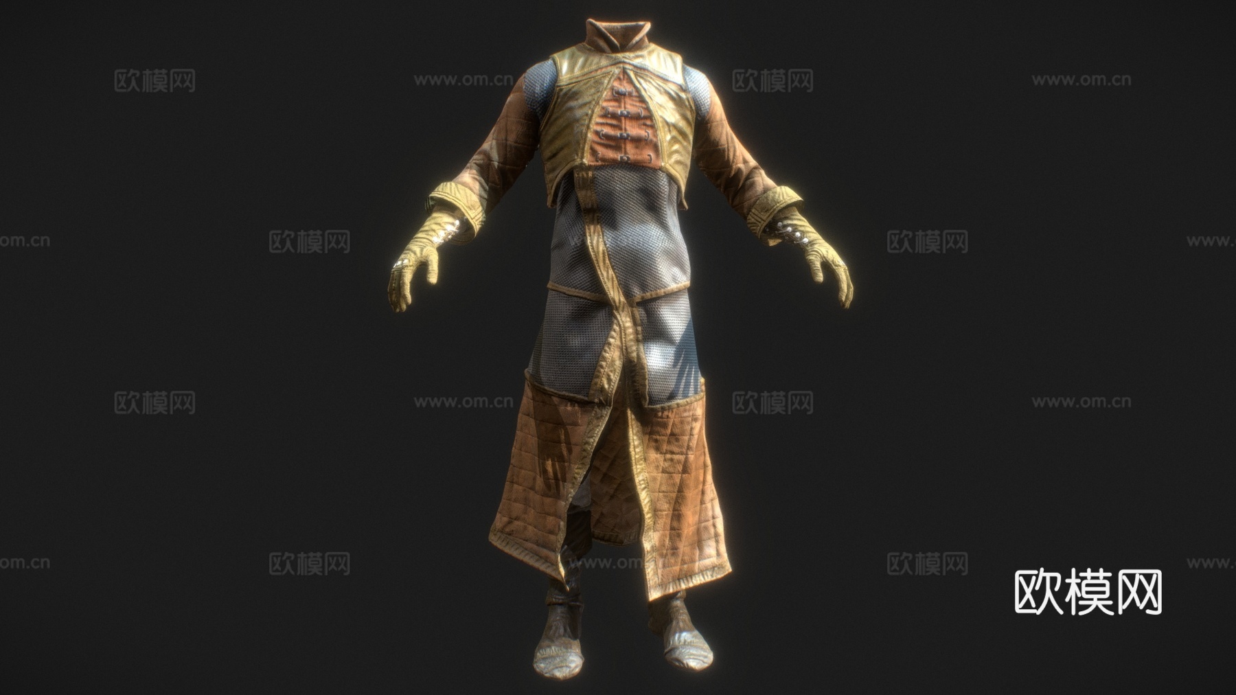 复古衣服套装 少数民族衣服 古人衣服su模型