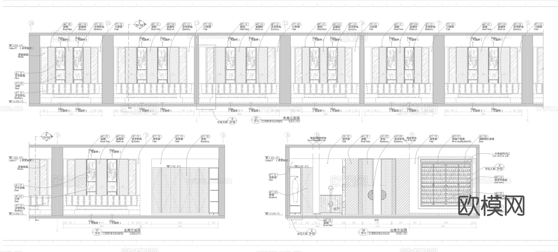 最新5套全套 酒吧 KTV 施工图 效果图合集cad施工图
