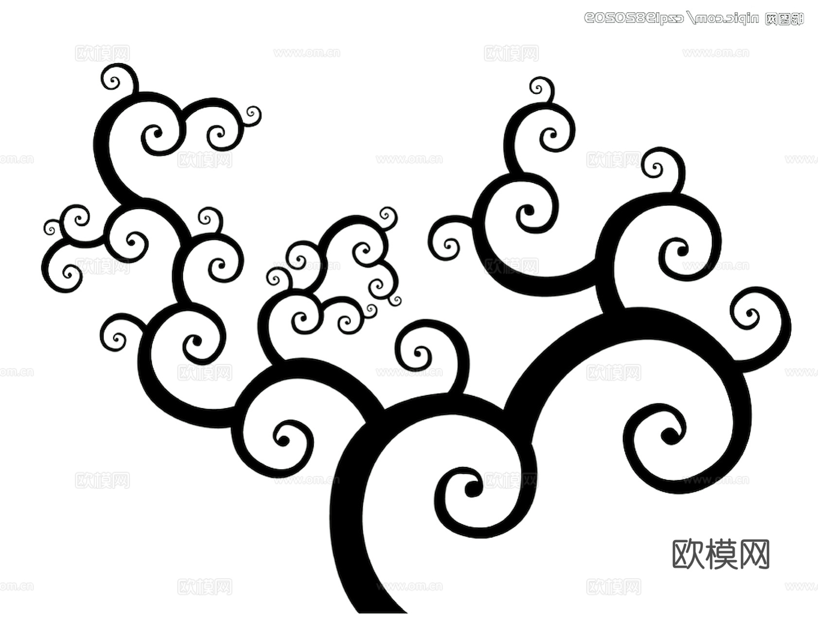 黑白凹凸 高光遮罩 通道 花纹纹理 装饰线条 纹理 墙绘图案下载