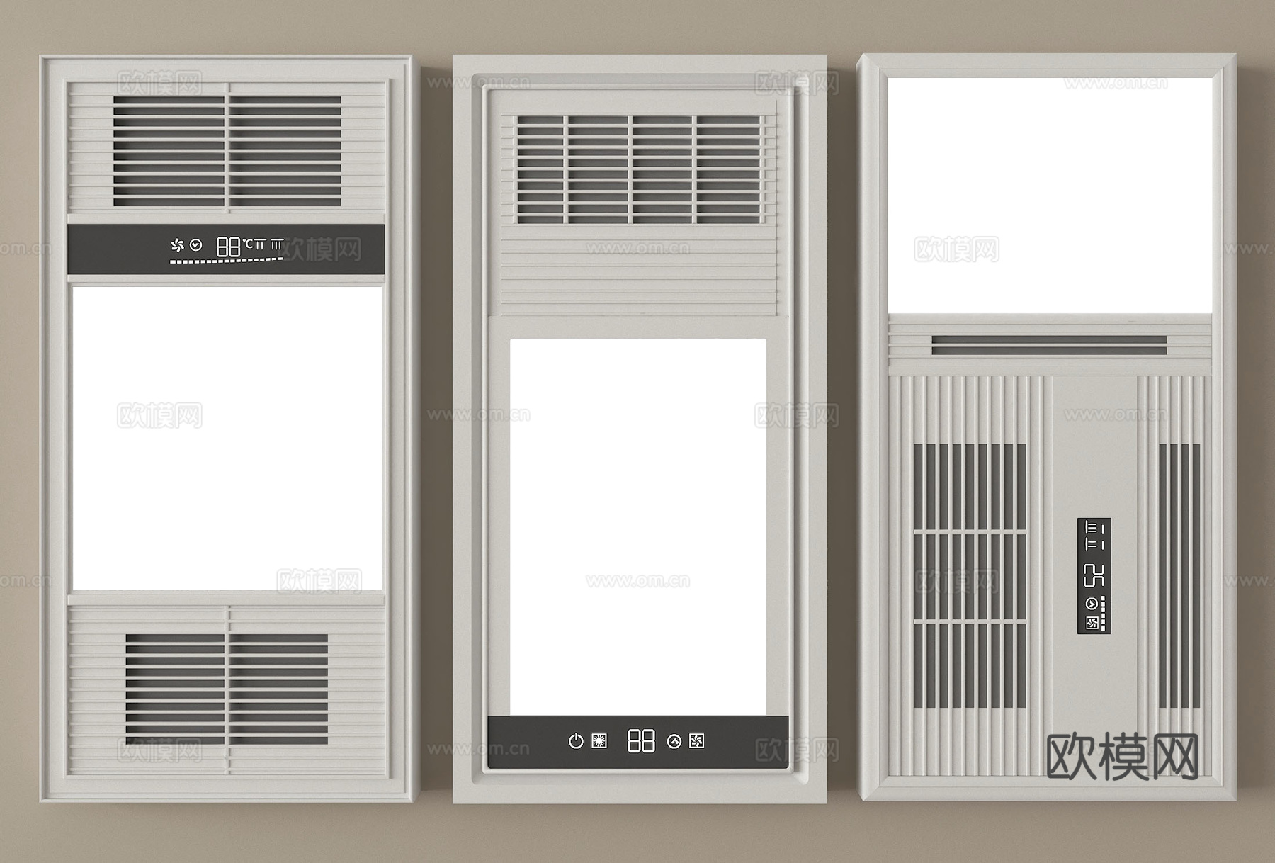 现代浴霸 取暖器 集成浴霸su模型