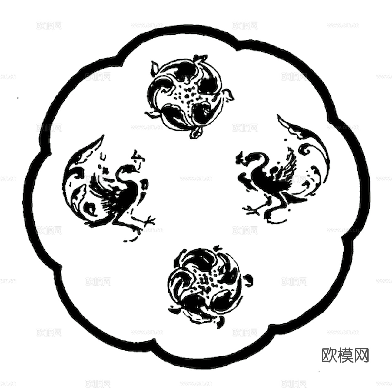 黑白凹凸 高光遮罩 通道 花纹纹理 装饰线条 纹理 墙绘图案下载