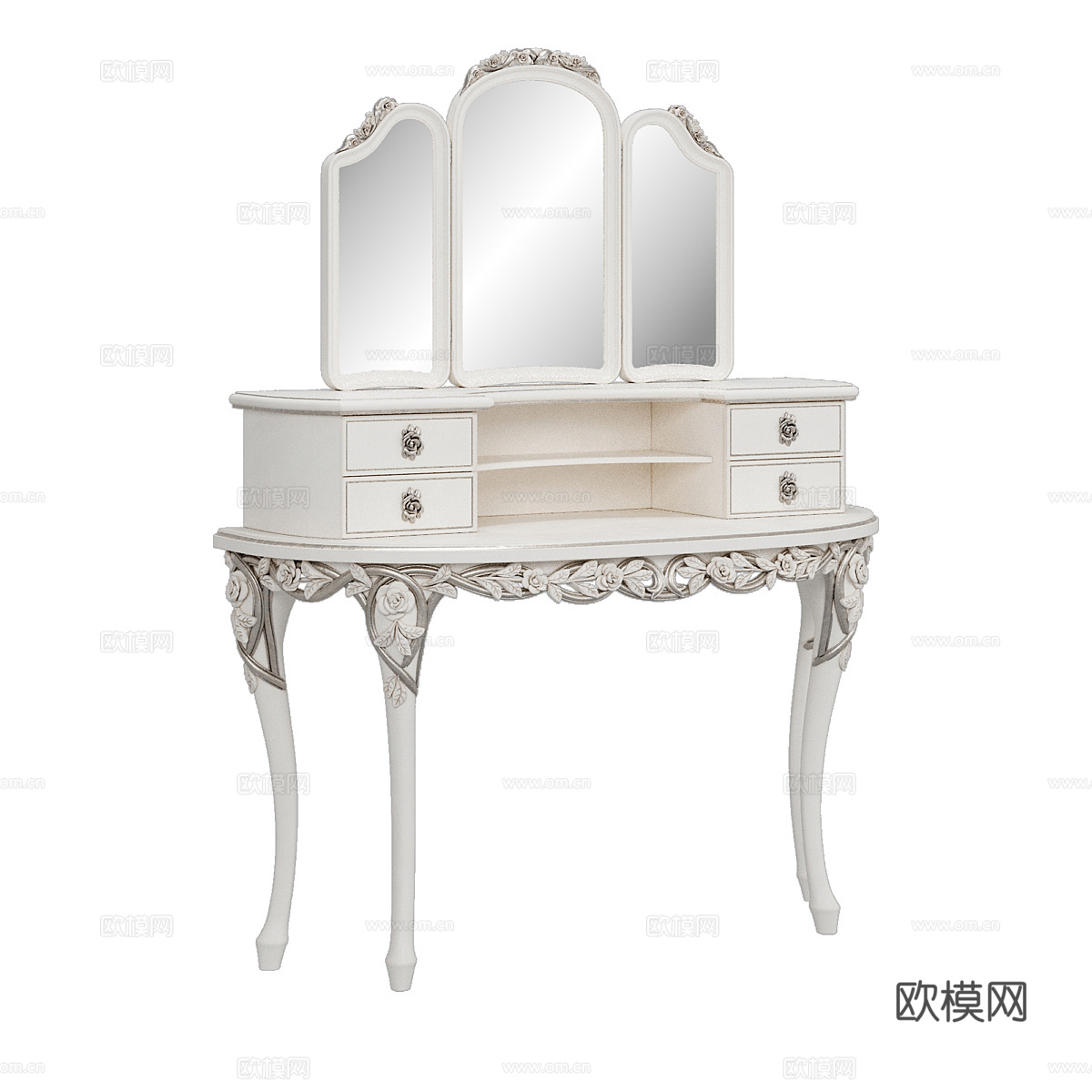 简欧梳妆台3d模型