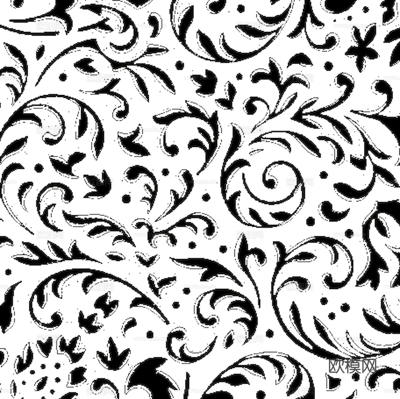 黑白凹凸 高光遮罩 通道 花纹纹理 装饰线条 纹理 墙绘图案