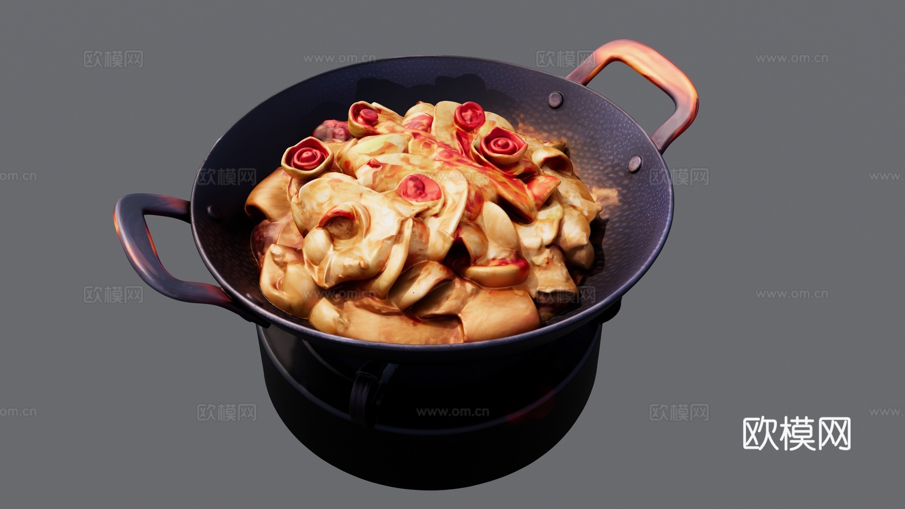 铁锅烩菜su模型