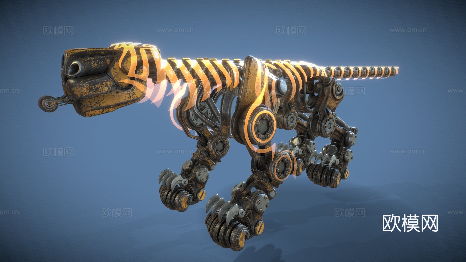 现代科技感机器狗 仿生机器狗 智能机器人su模型