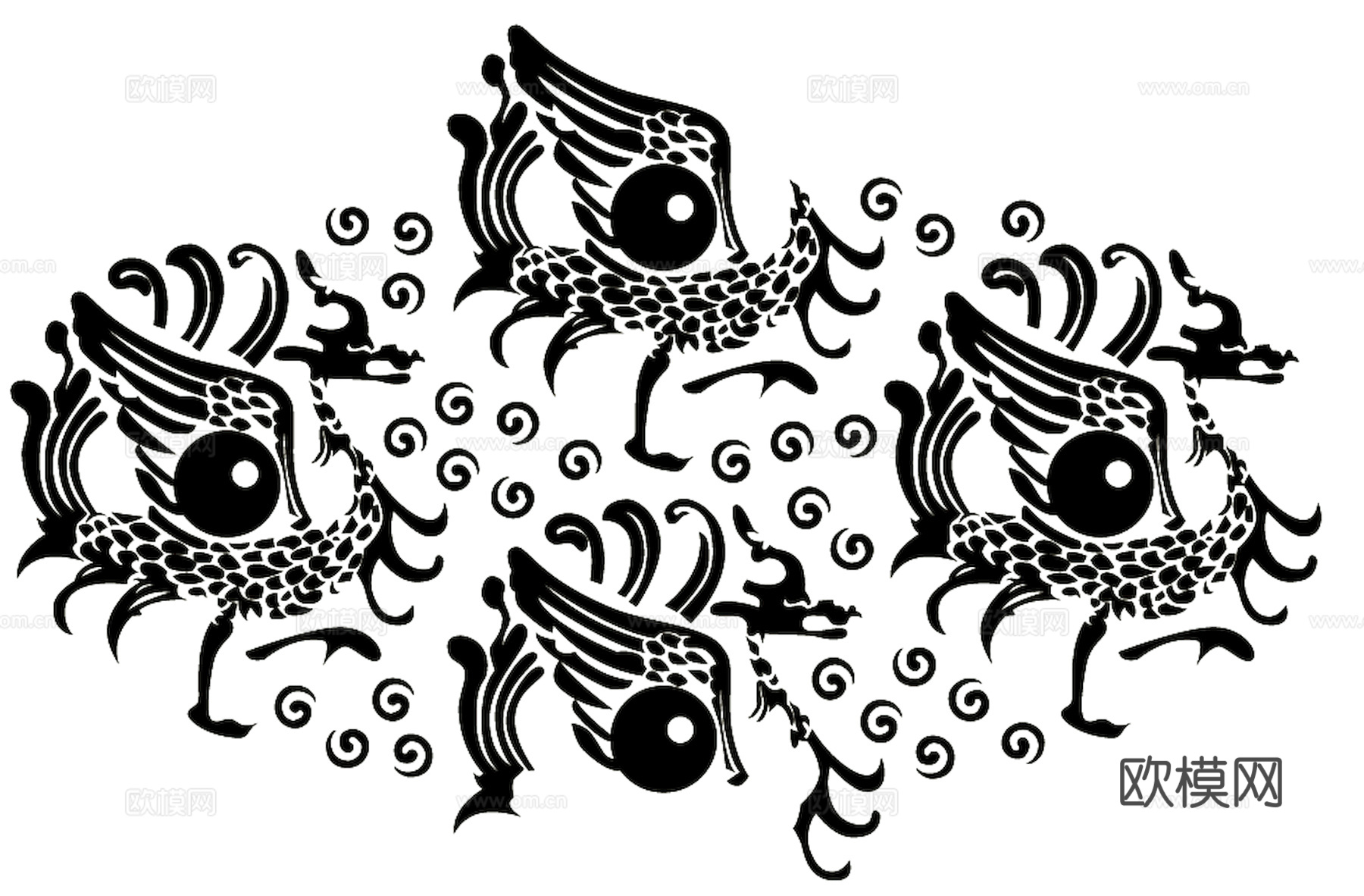 黑白凹凸 高光遮罩 通道 花纹纹理 装饰线条 纹理 墙绘图案下载