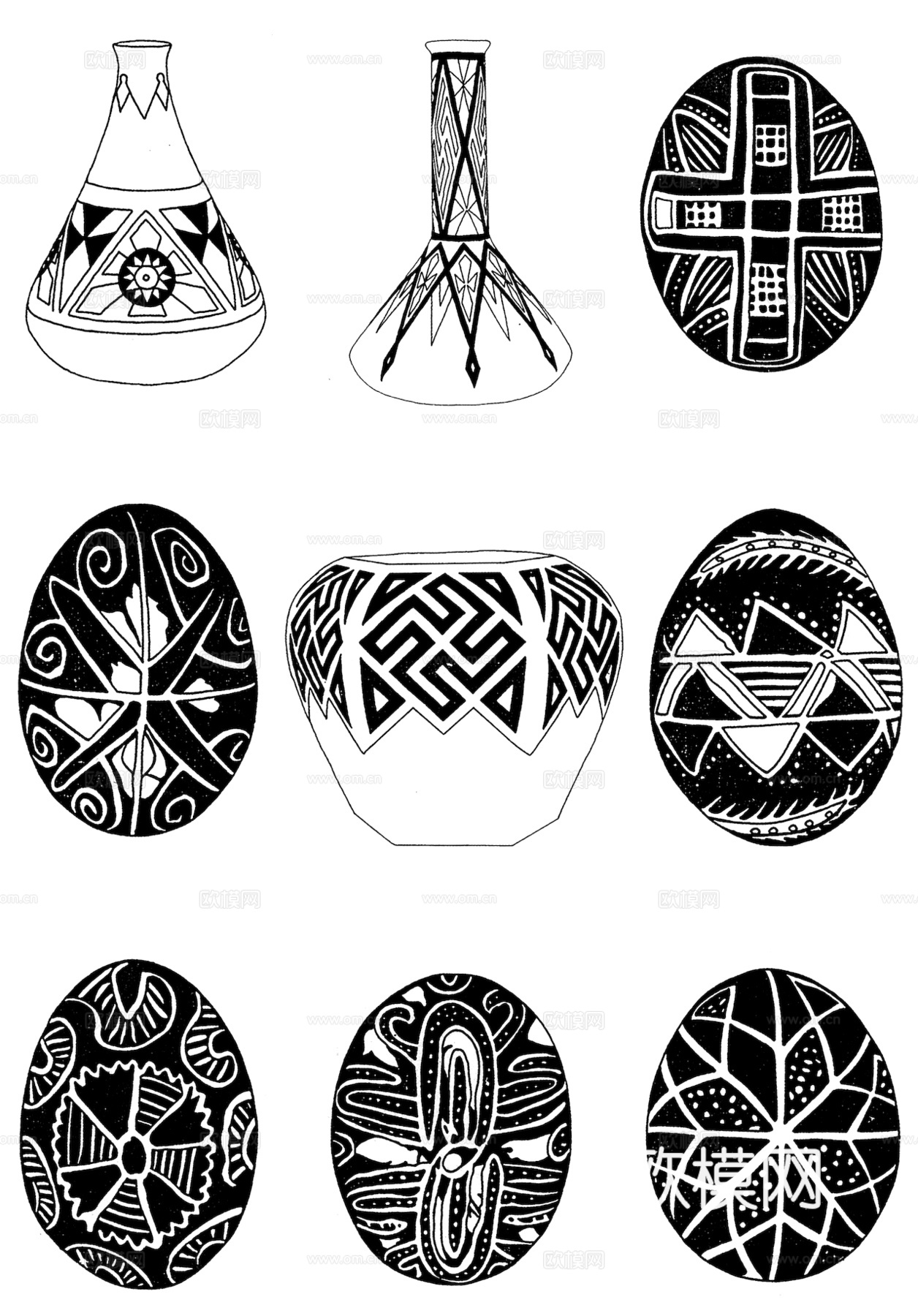 黑白凹凸 高光遮罩 通道 花纹纹理 装饰线条 纹理 墙绘图案下载