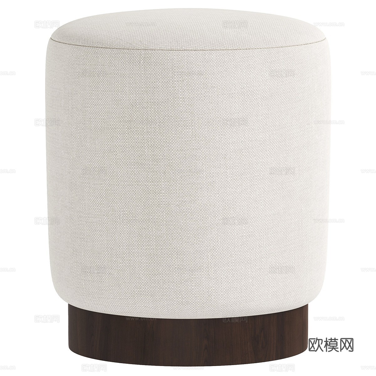 新中式布艺圆凳3d模型下载（渲染图4）