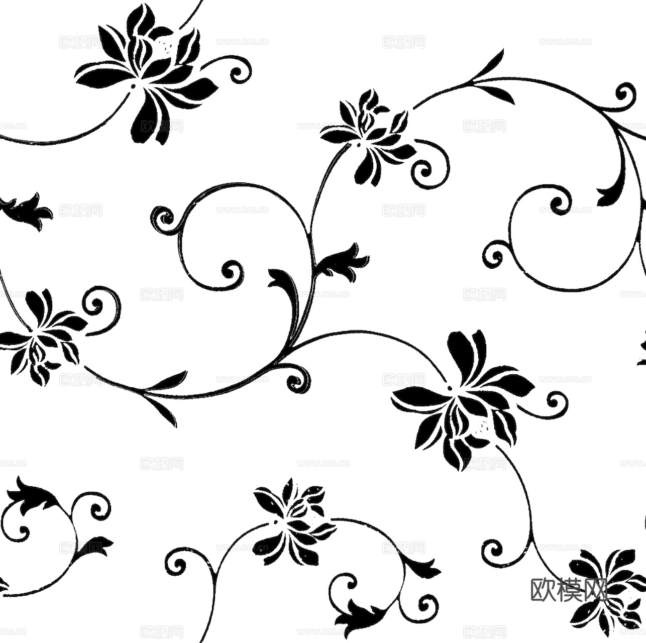 黑白凹凸 高光遮罩 通道 花纹纹理 装饰线条 纹理 墙绘图案下载