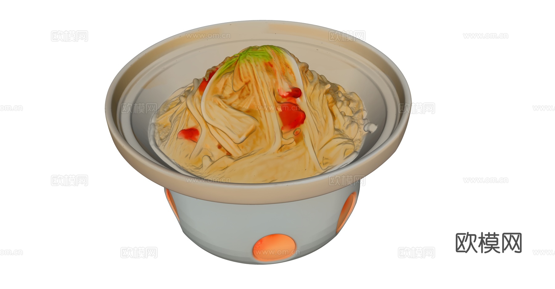 白菜酒精灯锅su模型