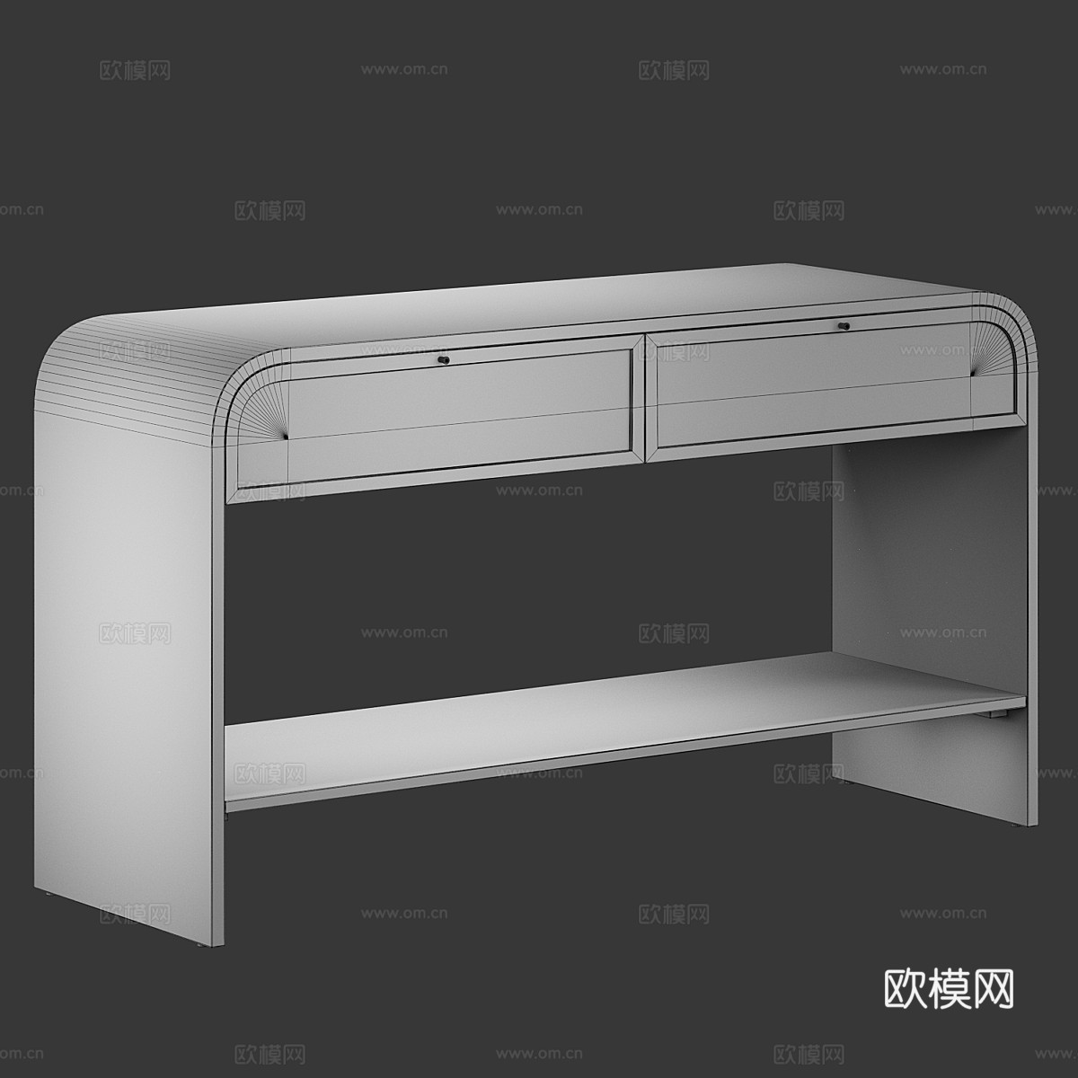 新中式 Suzette 玄关桌3d模型下载（渲染图4）