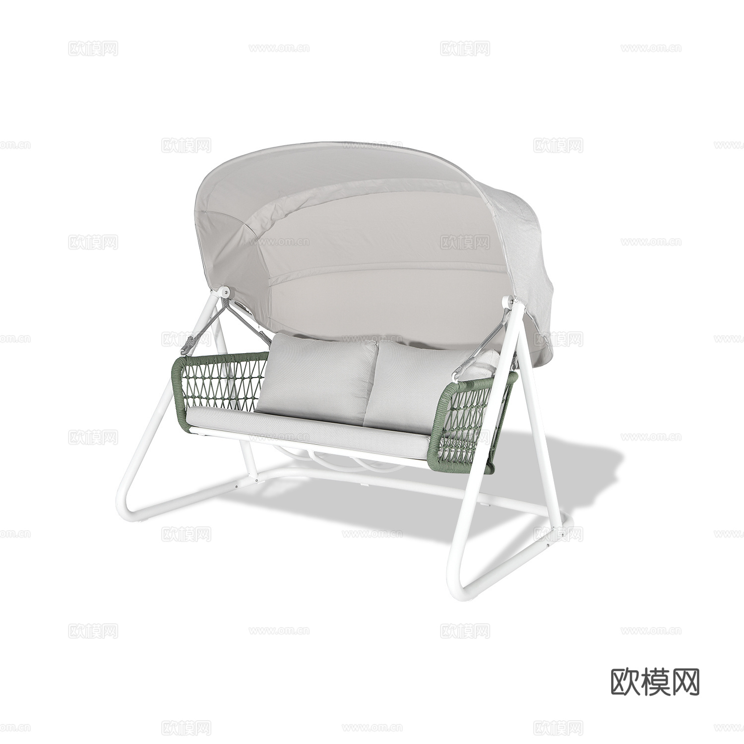 现代亚蒂 户外庭院秋千 双人秋千吊椅su模型