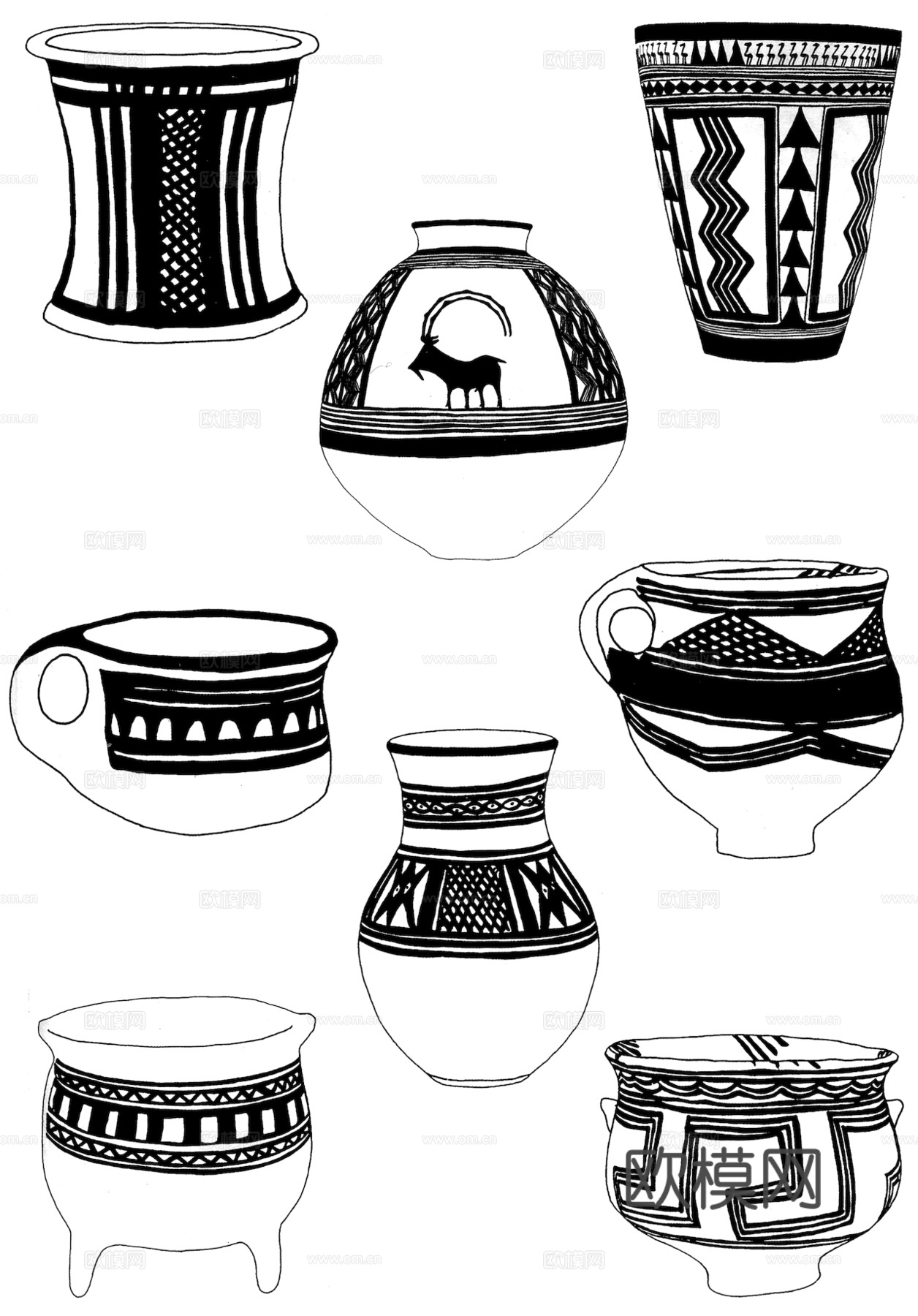 黑白凹凸 高光遮罩 通道 花纹纹理 装饰线条 纹理 墙绘图案下载