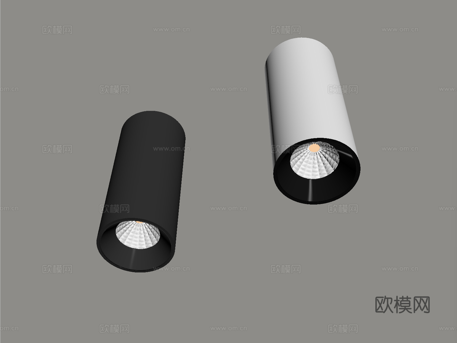 现代筒灯射灯 明装射灯su模型