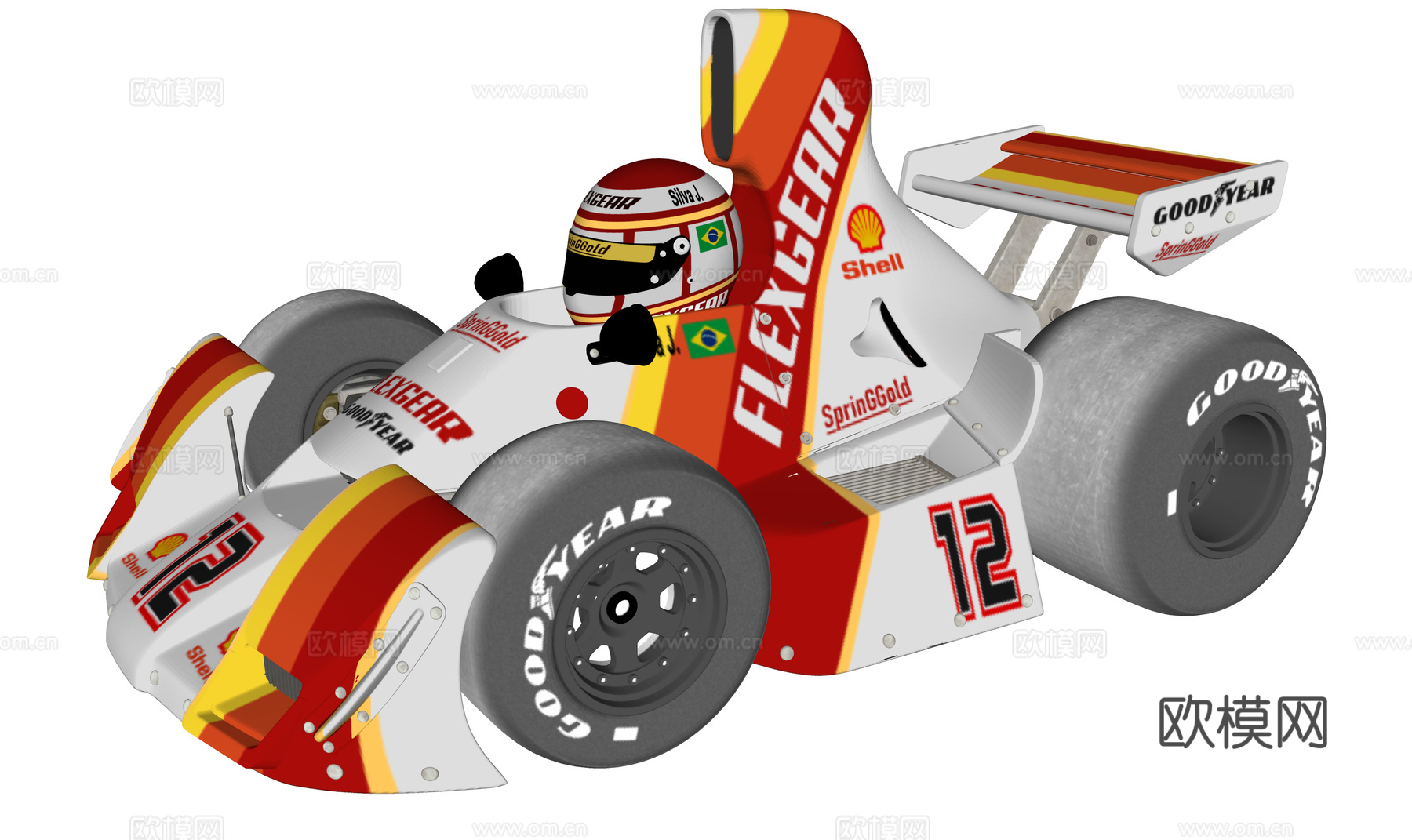 现代赛车玩具 玩具车 赛车摆件 汽车摆件su模型