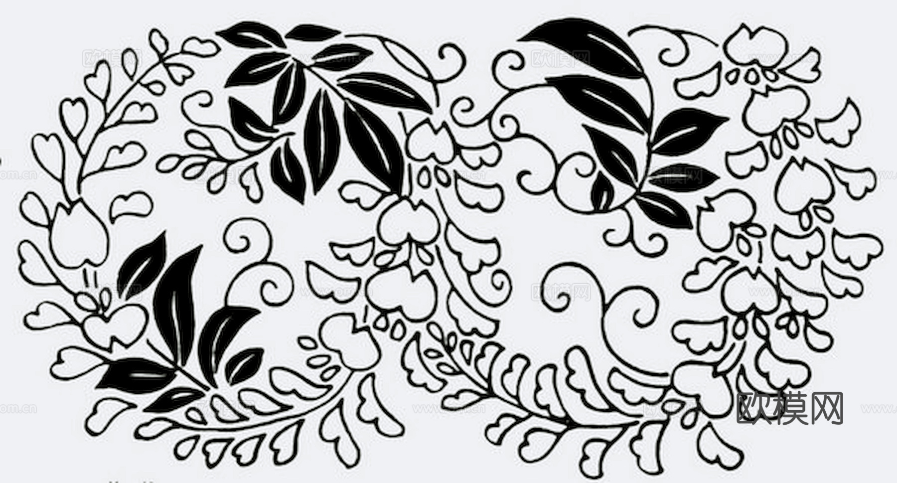 黑白凹凸 高光遮罩 通道 花纹纹理 装饰线条 纹理 墙绘图案下载