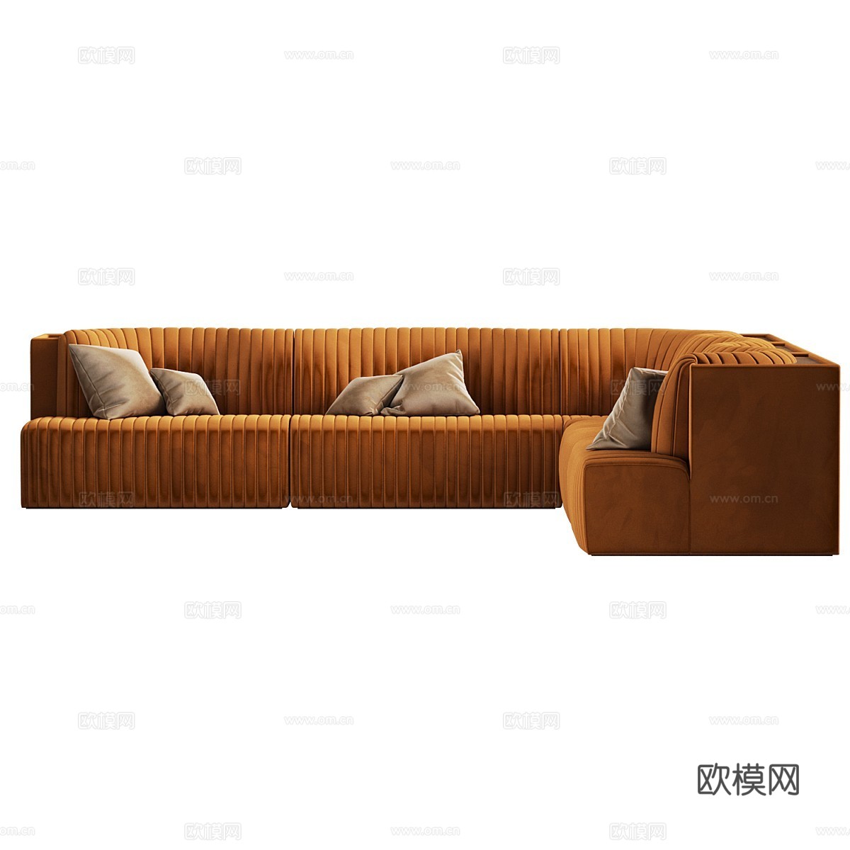 现代 Hamish 模块化转角沙发3d模型下载（渲染图2）