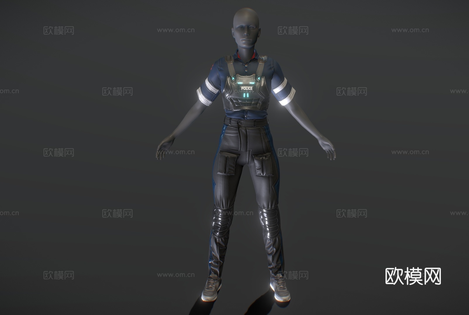 现代服装模特 潮流衣服 假人 模特su模型