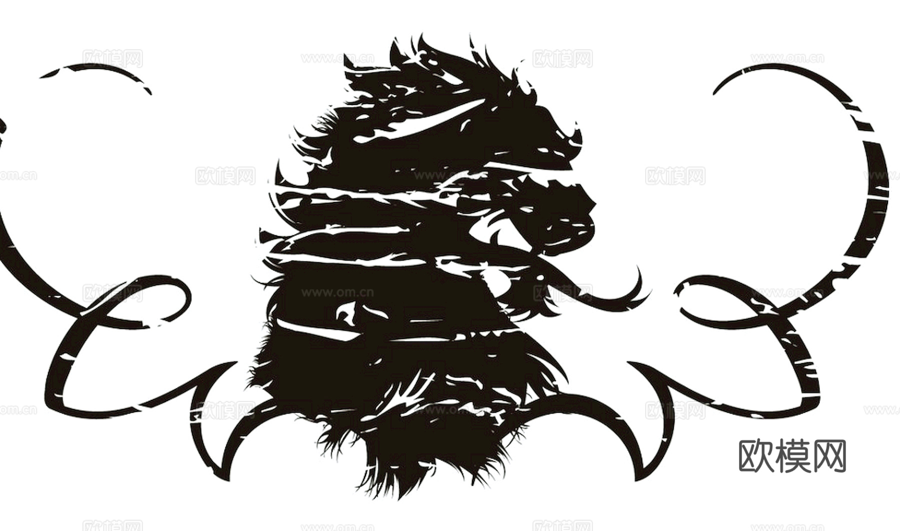 黑白凹凸 高光遮罩 通道 花纹纹理 装饰线条 纹理 墙绘图案下载