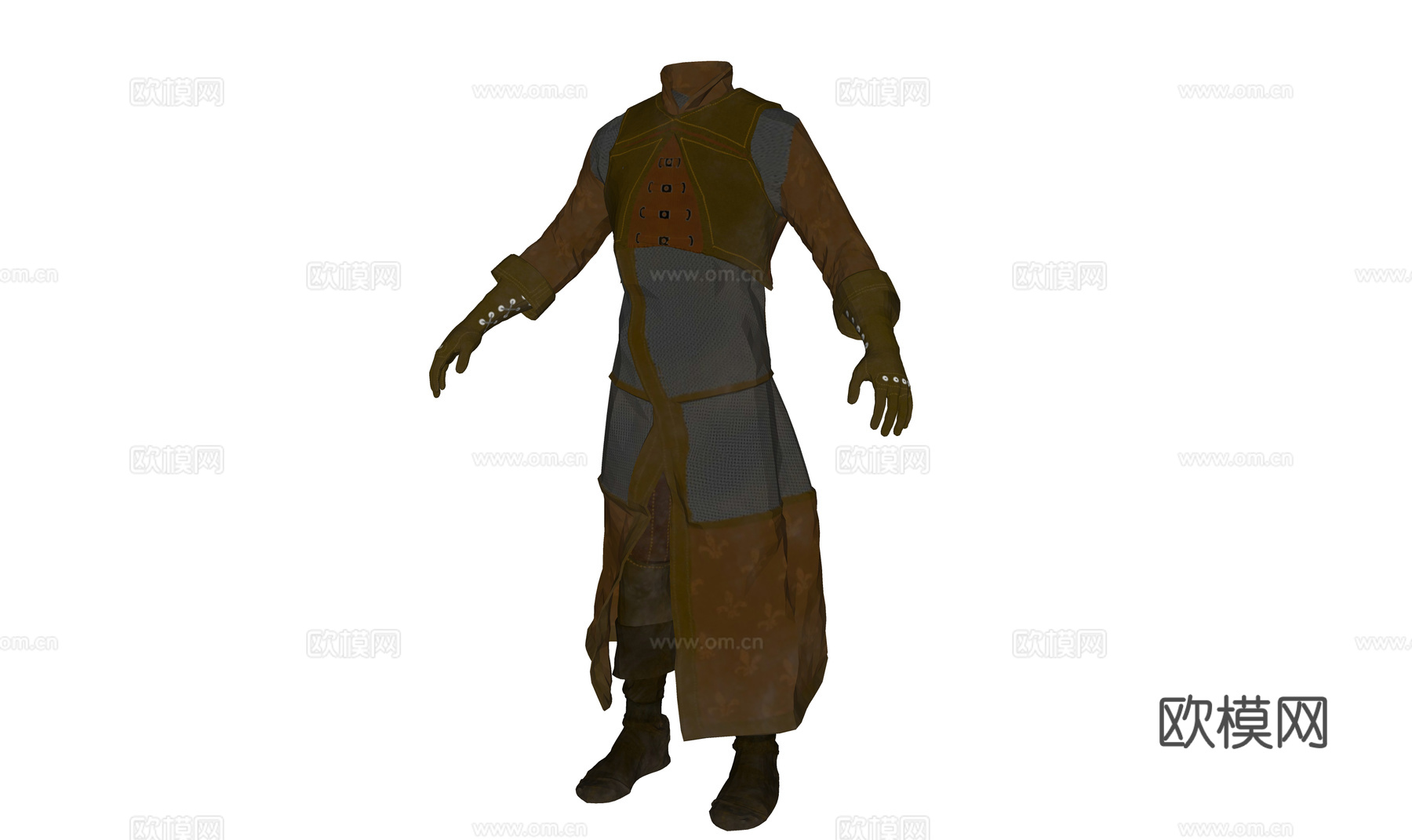 复古衣服套装 少数民族衣服 古人衣服su模型