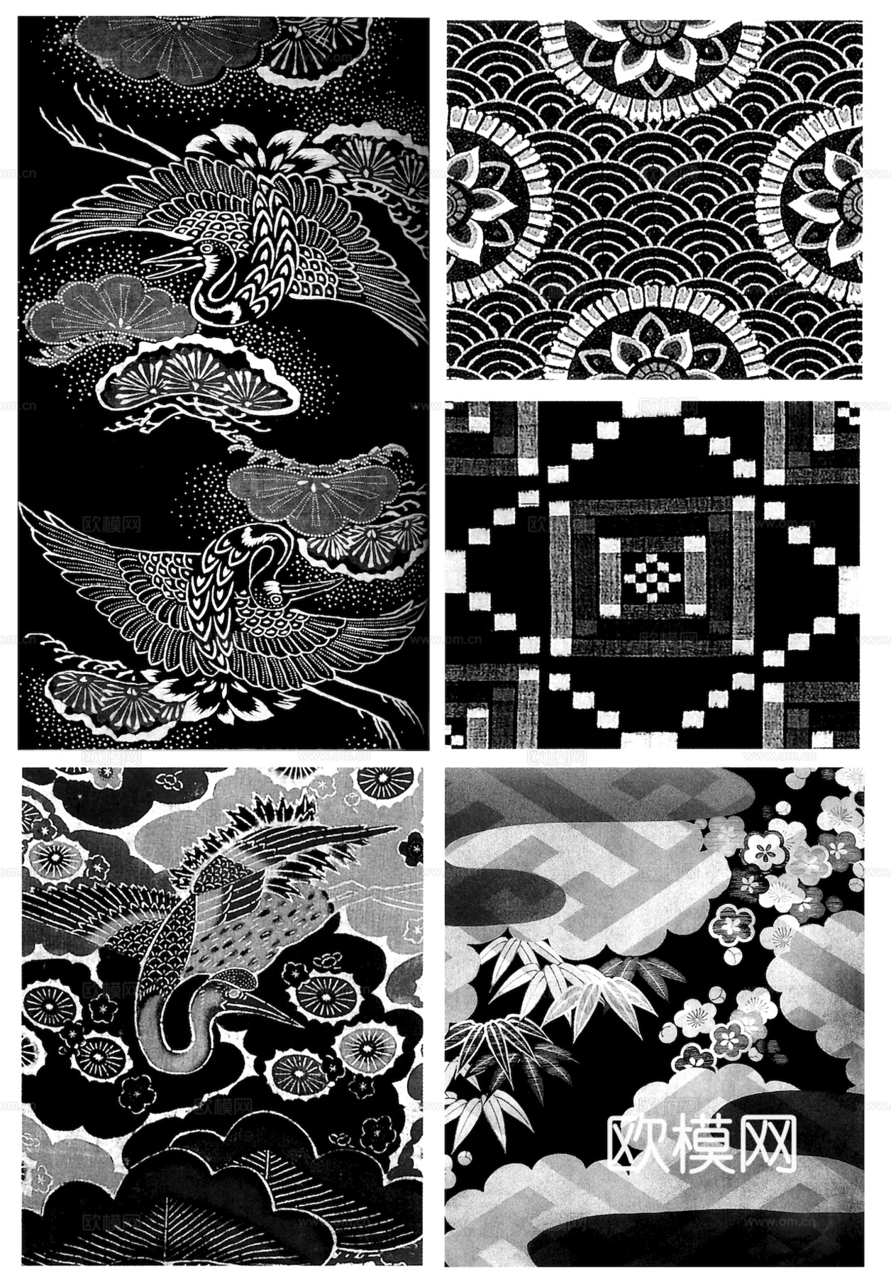 黑白凹凸 高光遮罩 通道 花纹纹理 装饰线条 纹理 墙绘图案