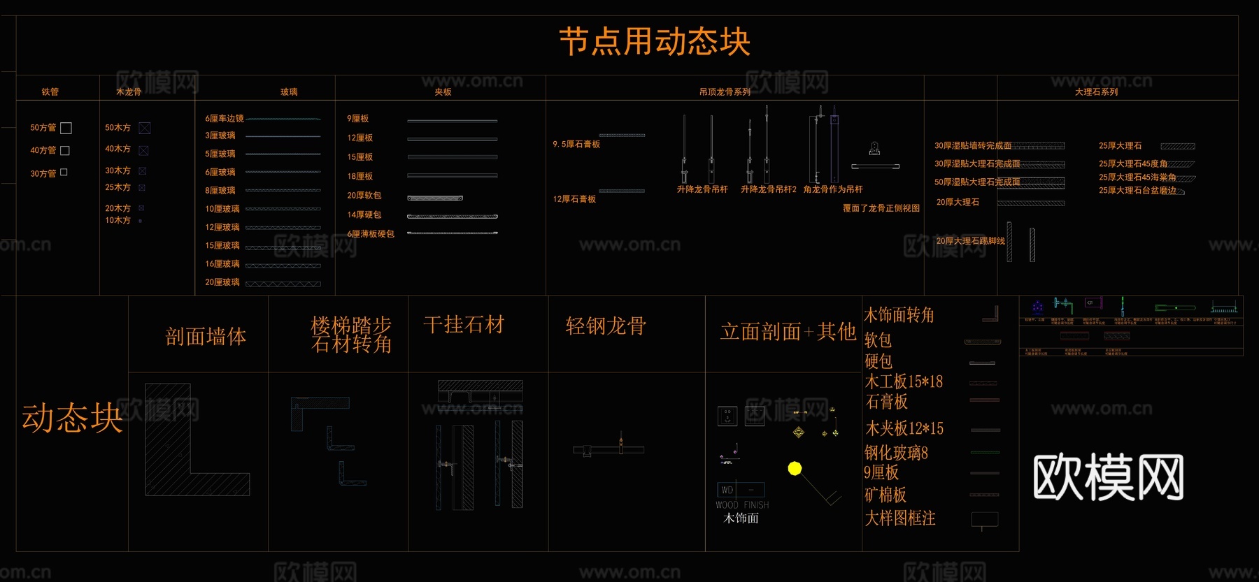 超全品类CAD动态图库cad施工图