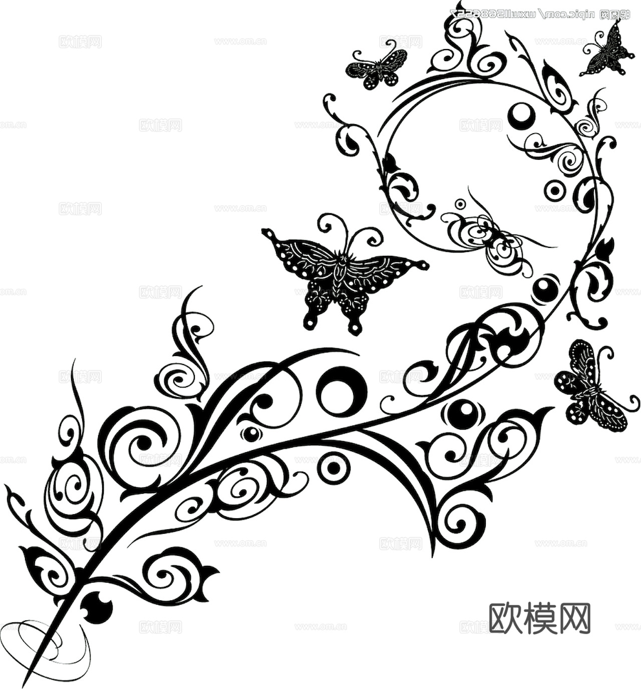 黑白凹凸 高光遮罩 通道 花纹纹理 装饰线条 纹理 墙绘图案下载