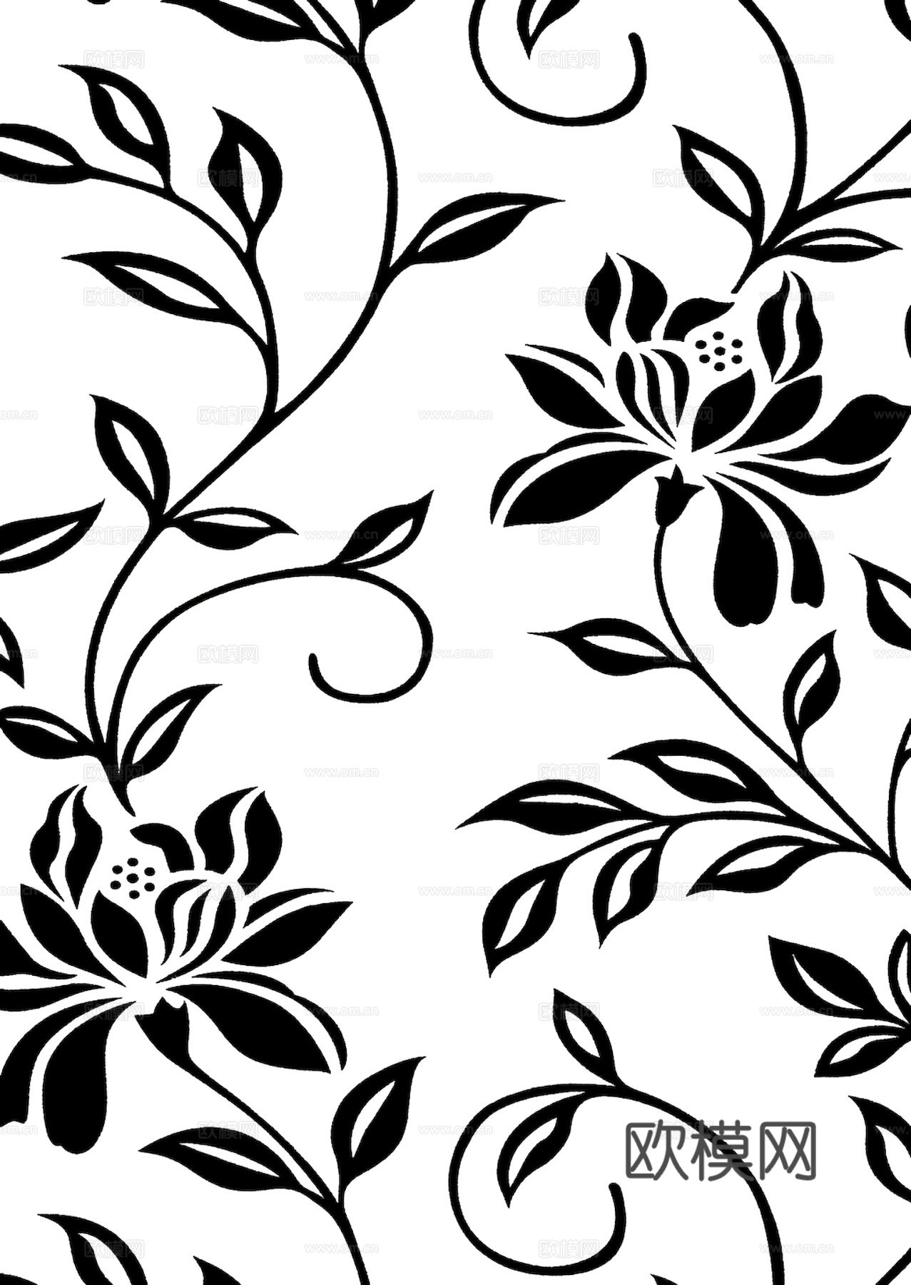 黑白凹凸 高光遮罩 通道 花纹纹理 装饰线条 纹理 墙绘图案下载