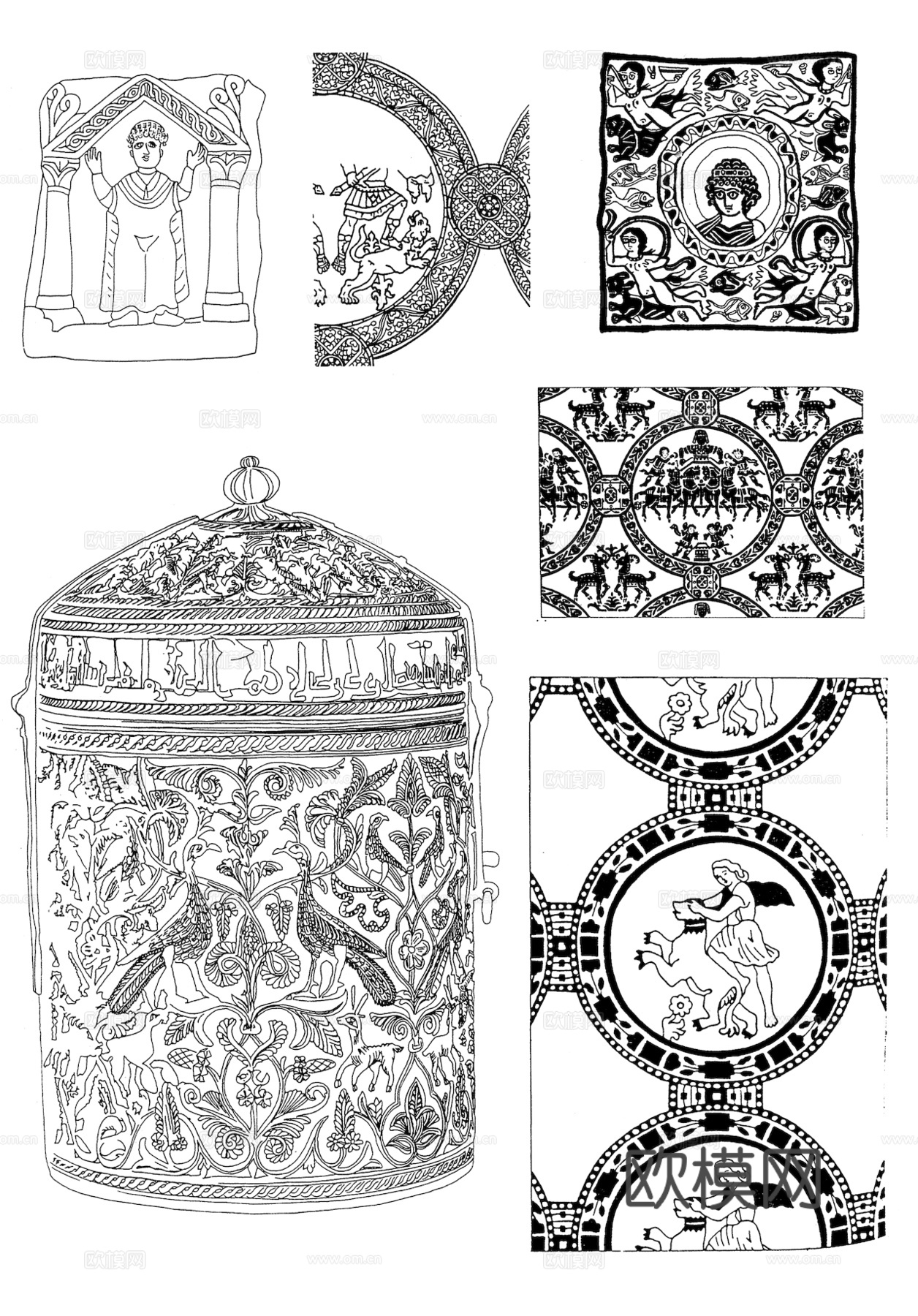 黑白凹凸 高光遮罩 通道 花纹纹理 装饰线条 纹理 墙绘图案下载