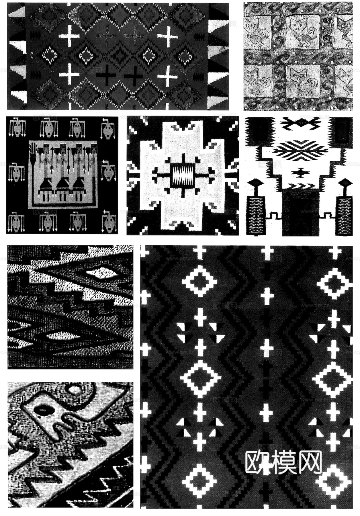 黑白凹凸 高光遮罩 通道 古典花纹 装饰线条 纹理 墙绘图案下载