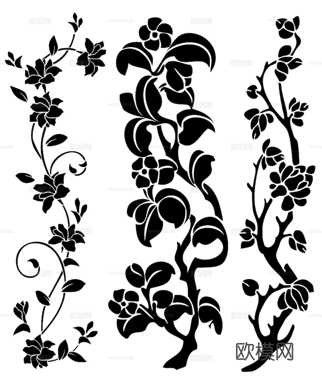 黑白凹凸 高光遮罩 通道 花纹纹理 装饰线条 纹理 墙绘图案下载