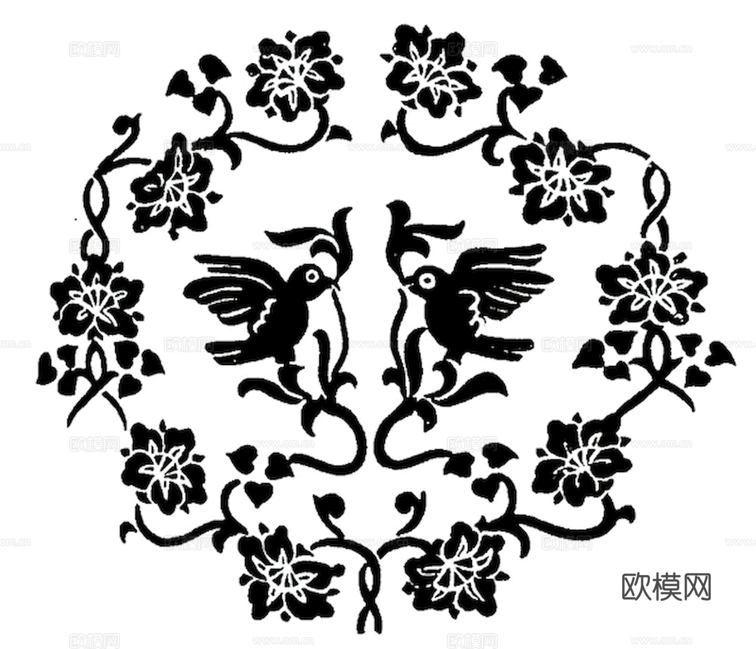 黑白凹凸 高光遮罩 通道 花纹纹理 装饰线条 纹理 墙绘图案下载