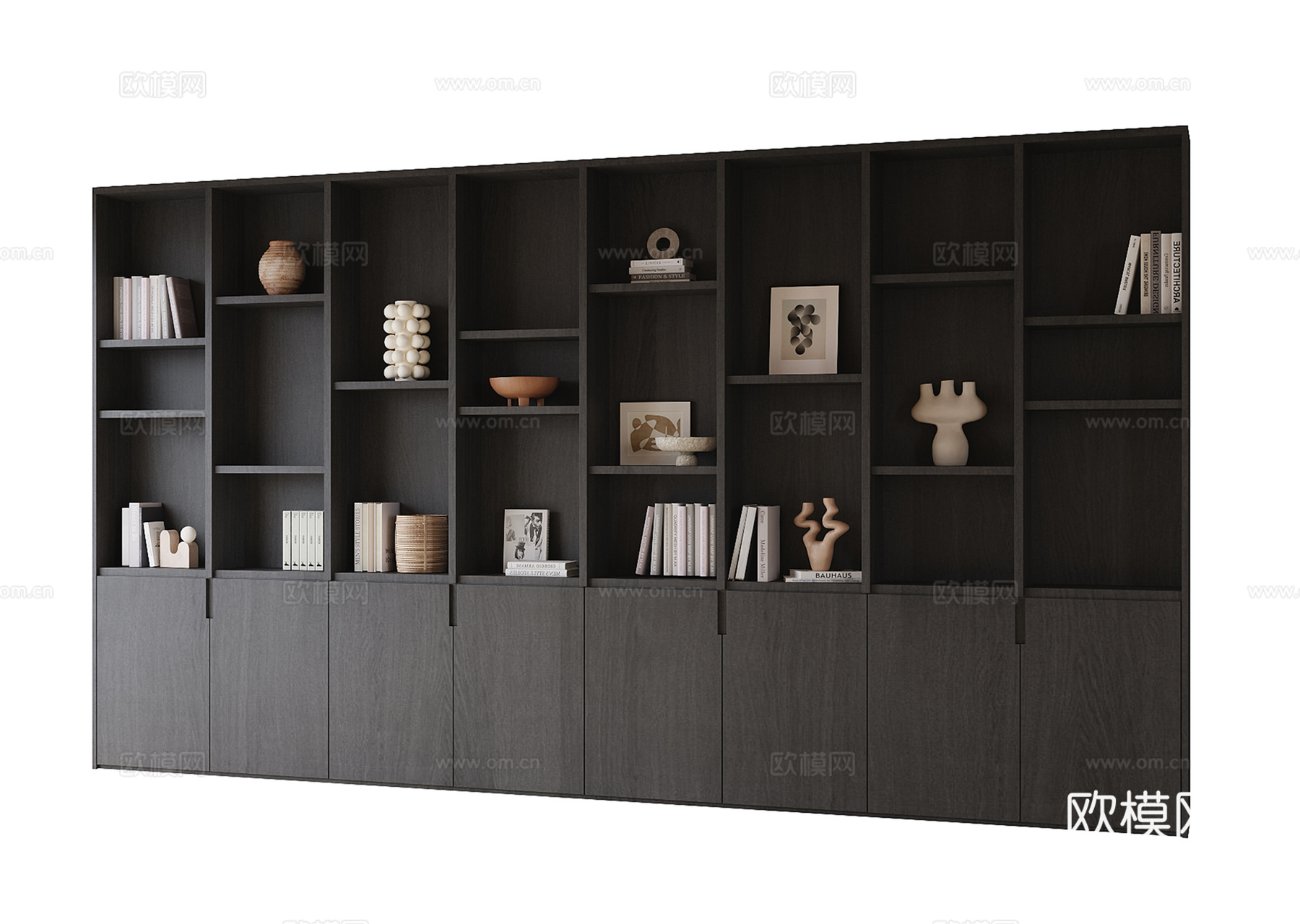 现代书柜su模型