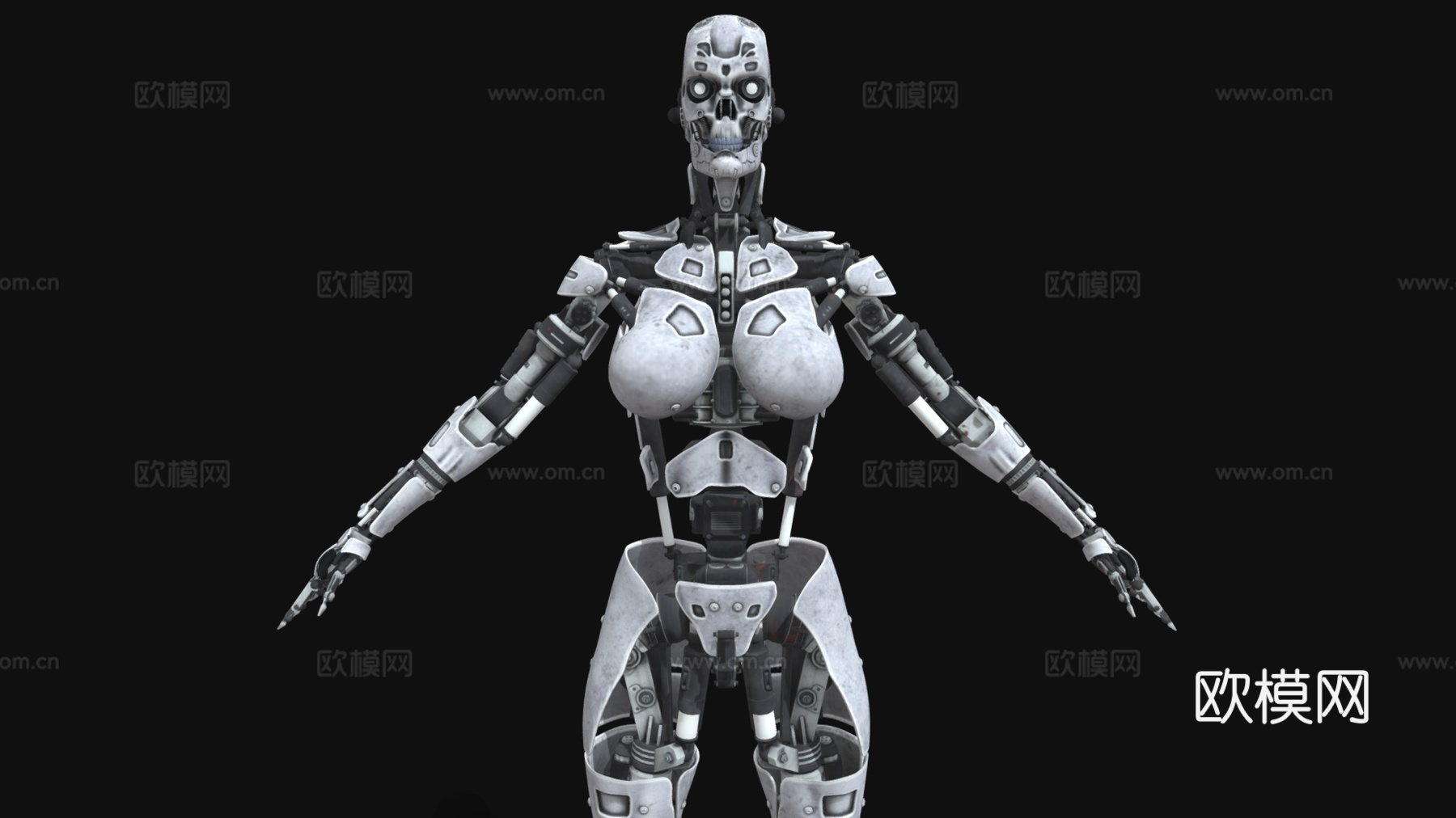 现代智能机器 机器人 人形机器人su模型