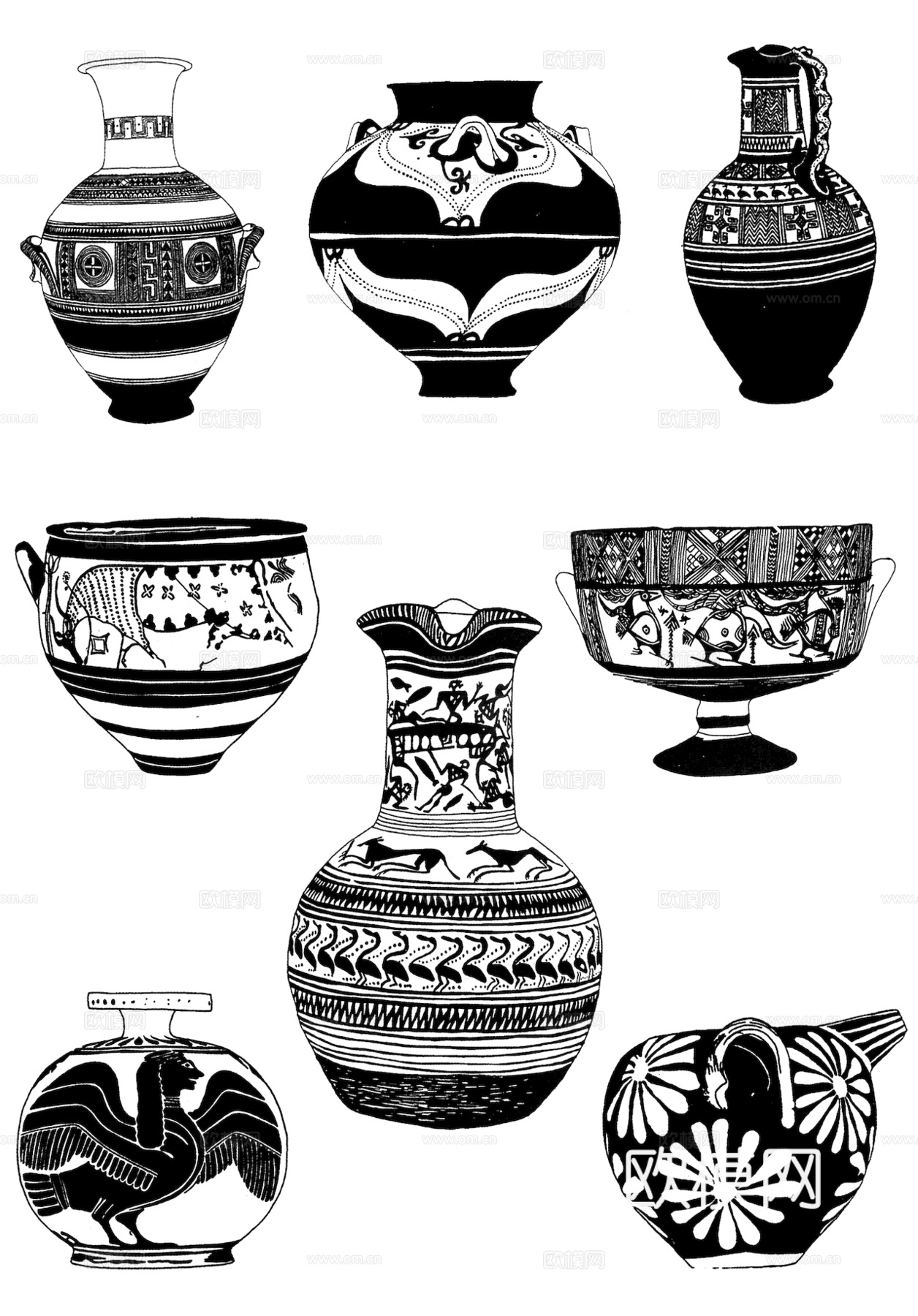 黑白凹凸 高光遮罩 通道 花纹纹理 装饰线条 纹理 墙绘图案下载