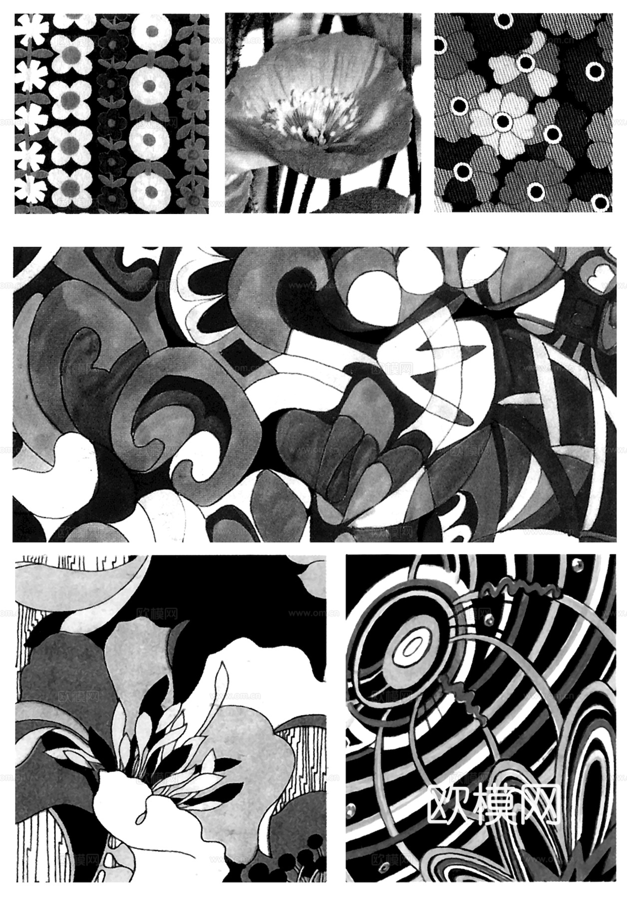 黑白凹凸 高光遮罩 通道 花纹纹理 装饰线条 纹理 墙绘图案下载